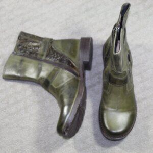 Jafa Ankle Boots Olive Green Size 41 W/ Original Box